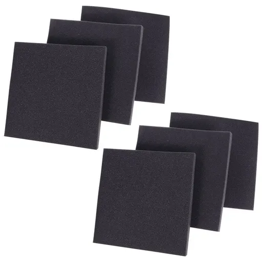 Black Cotton Egg Crate Foam Cushion, 3Cm Thick, No Fire Risk, Soundproofing, 6Pcs