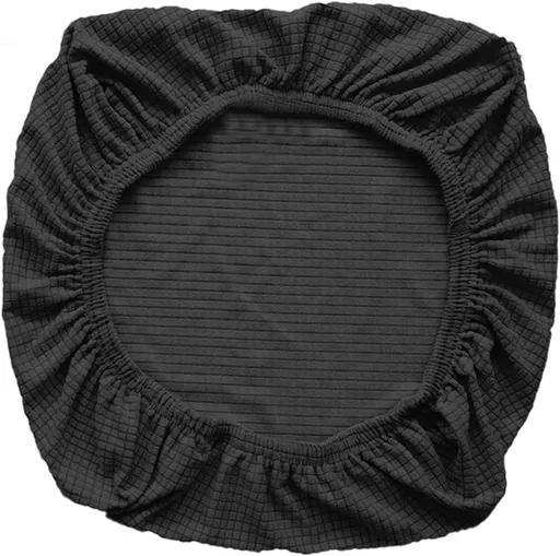 Office Chair Covers, Elastic Stretch Computer Chair Seat Slipcovers Super Fit Anti-dust Desk Seat Cover Spandex Removable Washable Kitchen Chair Protective Cover (Black)