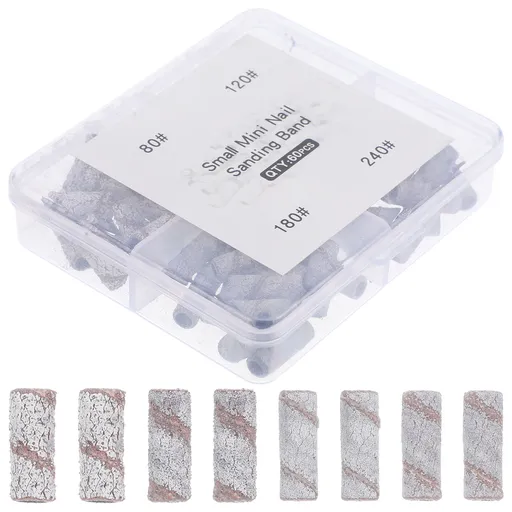 Small Size Sanding Bands Tungsten Steel for Pedicure 60Pcs 0.5In