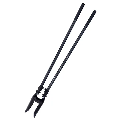 Post Hole Digger, Heavy Duty Post Hole Digger with Fiberglass Handle, Manual Hole Digger with Scale Markings and Metal Blade, Post Hole Digger Tool for Digging Gardening and Outdoors, 1460 mm