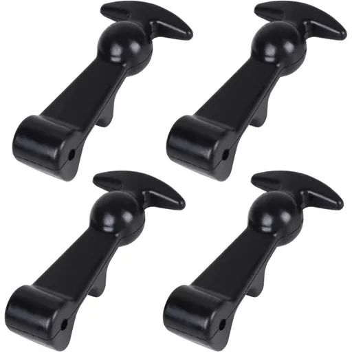 4X Elastic Rubber Hood Supports Quick Release Hood T Handle Loop Flexible Car Hood Fasteners Rubber Pull Latches for Engine Trolley