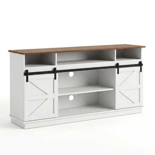 Artiss Buffet Sideboard Cabinet 150cm 3-Tier Kitchen Storage Sliding Doors White