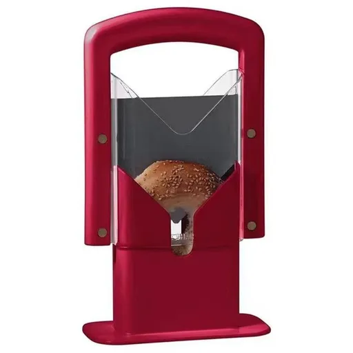 Bagel Slicer, Household Bagel Cutter, Convenient Kitchen Baking Tool—Red