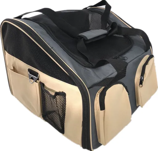 YES4PETS Pet Carrier Dog Cat Car Booster Seat Portable Soft Cage Travel-Grey