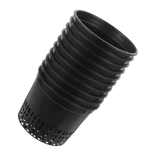 15pcs Plastic Net Pot Cup Baskets Black for Balcony Hydroponics