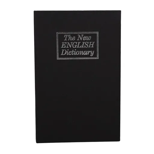 1Pc Security Lock Dictionary Safe Secret Book Cash Money Jewellery Hidden Locker Box (Black)