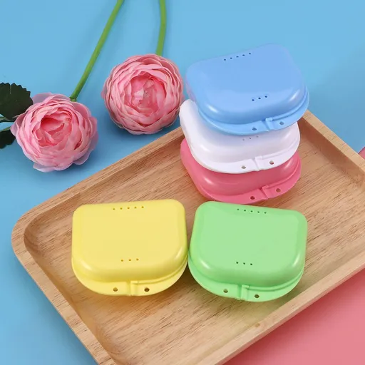 Denture Case 5pcs Dental Retainer Box Denture Storage Container Keep your mouthguard, retainer or denture clean