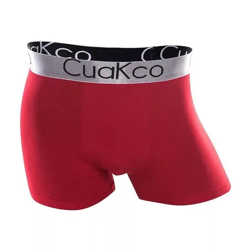 Cua Kco Men's Underwear Mid Waist Breathable Boxer Red 3XL Recommended 65.00 kg-75.00 kg