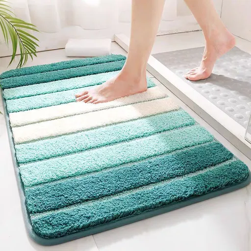 Non-slip Water Absorbent Bath Mat Ocean Green