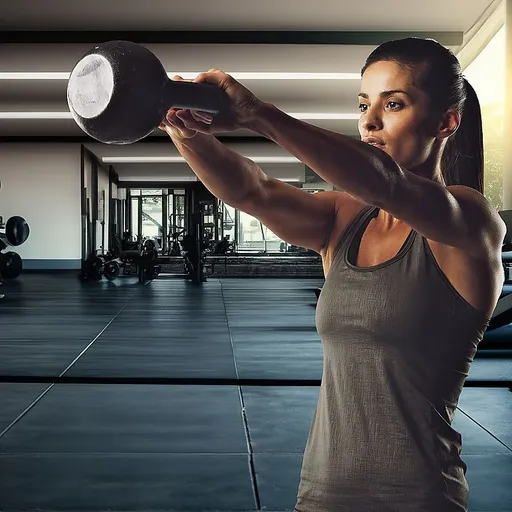 16kg Concrete Kettlebell Weight for Strength Training Home Gym