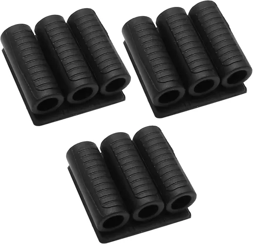 Biaungdo Drill Bit Holder, 3 Pack Adhesive Drill Bit Sleeve Organizer, High Strength Bit Holder for Impact Drivers and Drill, Hold 6 Driver Bits on the Side of Power Drill