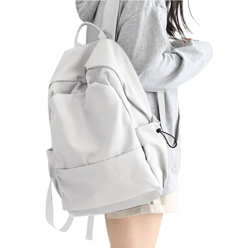 Unisex Lightweight Water-Resistant Backpack, Black White