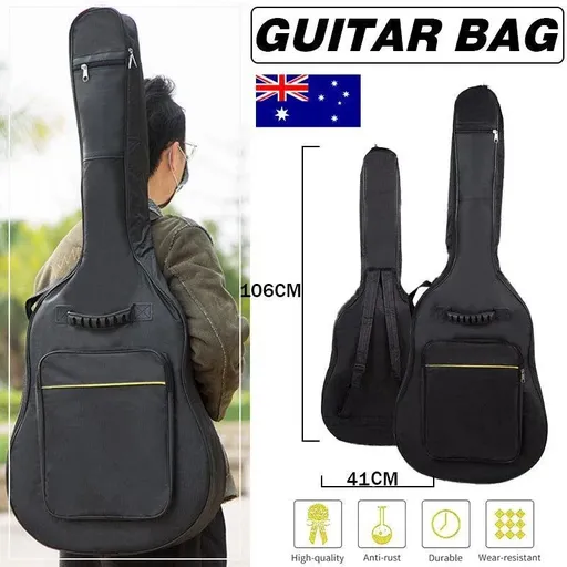 41 Inch Acoustic Guitar Bag Waterproof Oxford Soft Case with Backpack Straps
