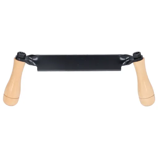 Straight Draw Knife Tungsten Steel Wooden Handle Straight Type Safe Durable Draw Shave Tool for Log Wood Fence Post 10in