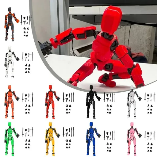 T13 Action Figure Set, Dummy Robot Titan 13 Action Figures, Desktop Decorations for Game Lovers Toys,Creative Assembly And Decompression Toys 10 PC
