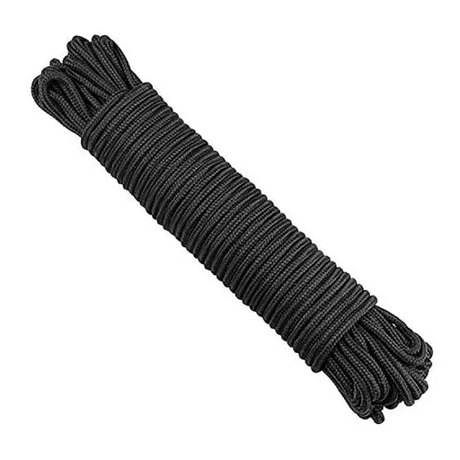 Worgeous Black Nylon Rope for Fastening Perfect for Camping and Outdoor Activities 30M