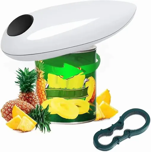 Can Opener, Auto Electric Can Opener, Safety and Rubber, Battery Operated Simple One Touch Button