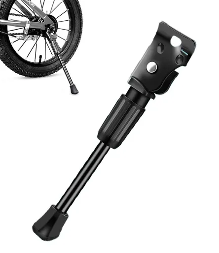 18 Inch - Bicycle Stand for Children's Bikes - MTB Kickstand - Single Bicycle Stand - Bicycle Accessories for Children - Bicycle Stand - Side Stand for Bicycles - Bicycle, E-Bike, City Bike & Mountain Bike - Black - Easy to Install