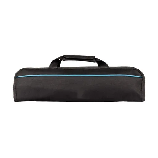 Chef Knife Roll Bag - 12-Pocket Chefs Case for Kitchen Knives and Utensils, Lightweight Stain-Resistant Waxed Nylon Chef Knife Bag - Knives Not Included (Black)