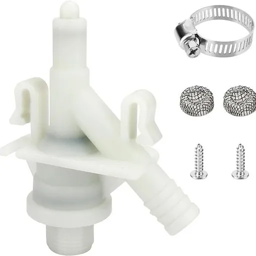 Toilet Water Valve fit Toilets, Toilet Replacement Parts for Water Valve Kit Includes Hose Clamp and Hardware kit