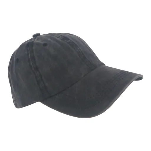 BSTC 6-Panel Baseball Cap, Distressed Cotton, Charcoal