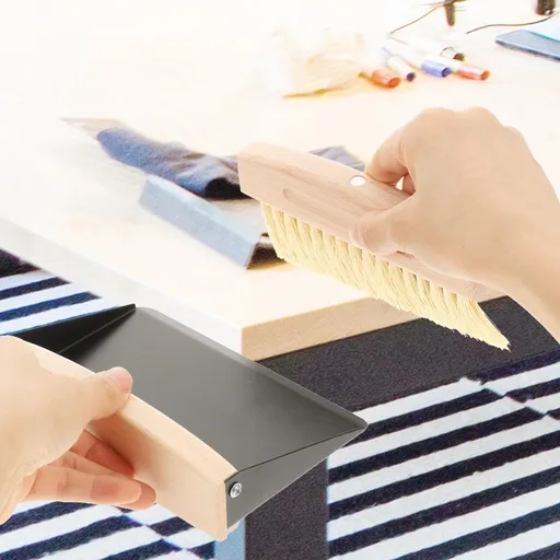 Compact Desktop Dustpan and Multi-Function Small Broom Set for Keyboard, Table, and Office Cleaning