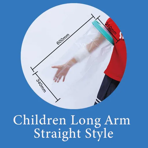 Kids Long Arm Waterproof Cast Cover Shower Bandage Protector Child Full Arm Broken Wound Bath Sleeve