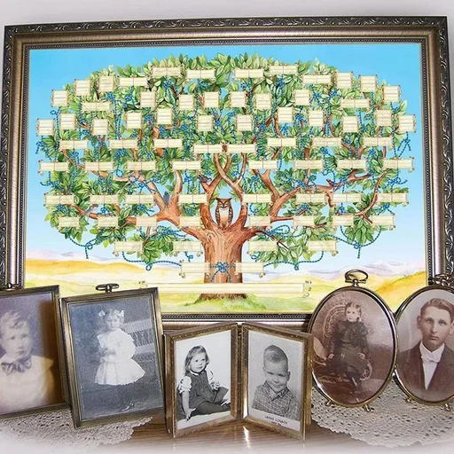 Chart to Fill in 6 Generation Poster Blank Fillable Ancestry Chart, C3676