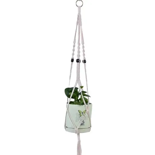 Macrame Plant Flower Pot Holder Hanger Hanging Planter Basket Hemp Rope Braided - #17