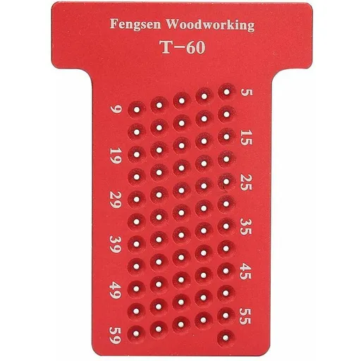 Scribing Ruler, T-Type Aluminum Alloy Woodworking Hole Gauge Carpenter Marking Tool, Wear-Resistant, For Woodworker And