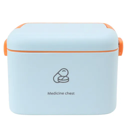 Large Medicine Storage Box Organizer Container Family Emergency Medicine Case with Removable Tray Type A