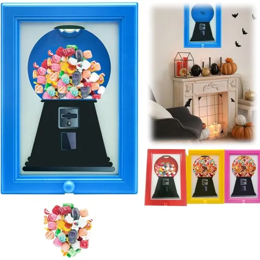 Candy Dispenser Picture Frame - Gumball Machine in a Frame | Fast Distribution of Candies, Nuts, & Pet Treats | Perfect Birthday & Holiday Gift