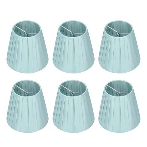 6Pcs Fabric Lampshade Chandelier Shade Wall Light Cover Clamp Mount for Small A B C F P Bulb