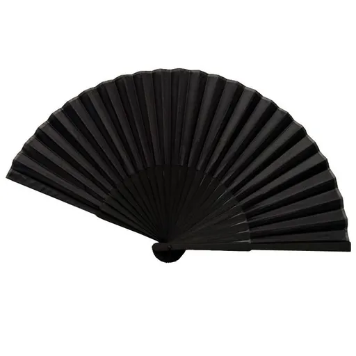 Black Folding Hand Classic Style Fan Silk Fabric Bamboo Ribs Hand Held Chines/Spanish Foldable Fan for Wedding, Party Favor