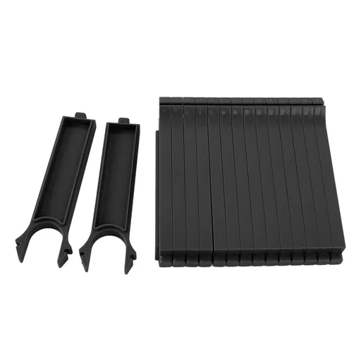 16pcs Wire Cooling Rack Stacker Baking Tray Stackers Space Saving Reusable Trays Stacking Holder for Kitchen Black Long Type