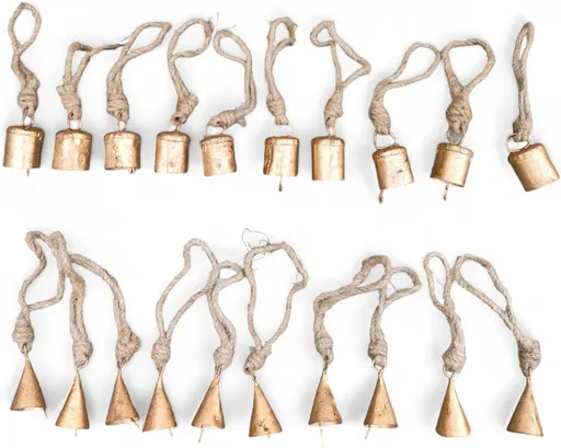 Set of 20 Pieces Bells For Crafts Christmas Bells Small Bells Brass bells Vintage Rustic Chime Jingle Bell Cow Bells Christmas Tree Crafts Decorati Hanging Bell Sleigh Bells Noise Makers Witch Bells