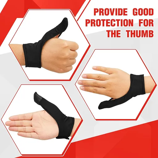 Bowling Thumb Saver Protector 2 Pcs Thumb Guard Bowling Thumb Sock Compact and Lightweight Bowling Gloves for Bowling Ball