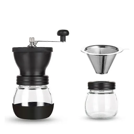 Ceramic Bean Coffee Grinder - Kitchen Manual Grinder with Compact Design