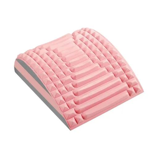 Back and Neck Stretcher Posture Corrector, Lumbar Stretcher for Neck Pain Relief, Lower Back, Upper Back and Shoulder (Pink)
