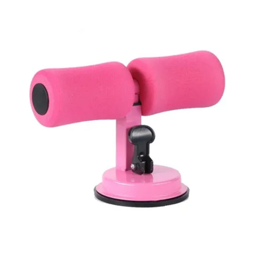 Household Fitness Equipment Height Adjustable Sit-up Auxiliary Machine with Suction Cup - Pink