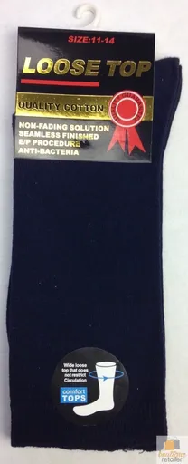 10x Pairs COTTON Rich LOOSE TOP SOCKS Medical Circulation Diabetic Comfort BULK - - - 11-14