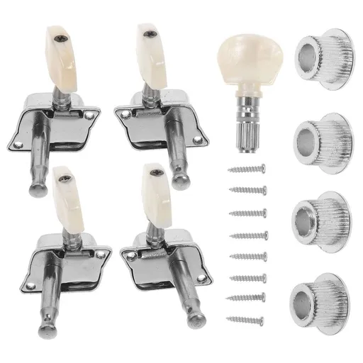 1Set Plated Silver Banjo Machine Heads Stainless Zinc Alloy ng Keys Easy Install Banjo Parts