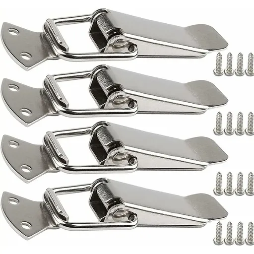 Stainless Steel Tension Clasp With Screws, 56Mm Lever Clasp, Toggle Spring Loaded Latch, Clamp Clip, Box Closure, Lock
