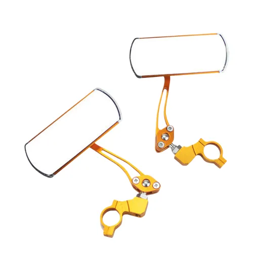 2PCS 360°Adjustable Bicycle Rear View Mirrors Foldable Handlebar Mirrors for MTB Road Bike E-Bike Scooter - Yellow