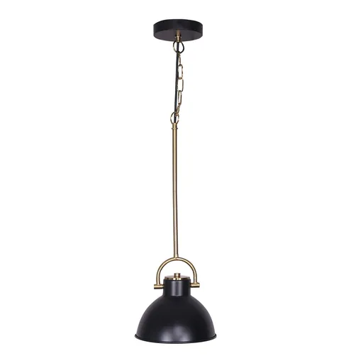 Sarantino Matte Black & Brushed Gold Pendant Light Modern Adjustable Ceiling Fixture for Kitchen Dining Room