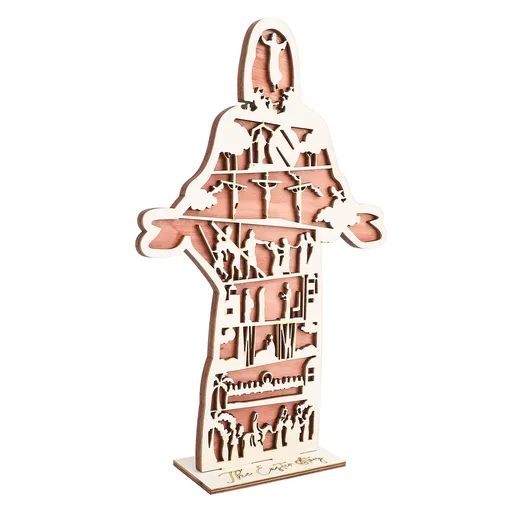 Easter Story Decoration Wooden Figure Ornament Easter Table Ornament Craft for Home Tabletop Office
