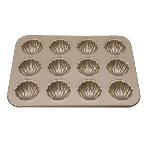 12 Cavity Baking Mold Carbon Steel Shell Shaped Cookies Trays Baking Pan Mold for Cookie Cake Chocolate