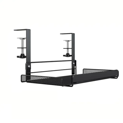 Under Desk Storage Shelf Hidden Drawer Organizer for Office Home Table Space - Black