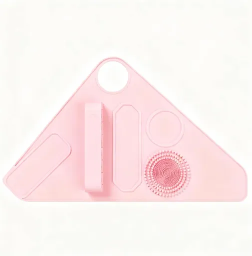 Silicone Makeup Assistant Wristband, Professional Portable Beauty Tool with Brush Holder, Color Mixing Palette & Cleaning Zone, Adjustable Hand Strap for Artists Daily Use(Pink)