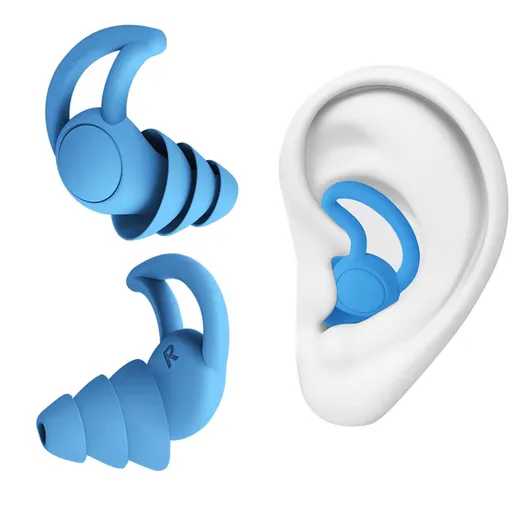 1 Pairs Ear Plugs for Sleeping Noise Reduction Silicone Sleep Earplugs Reusable Hearing Protection Sound (blue)